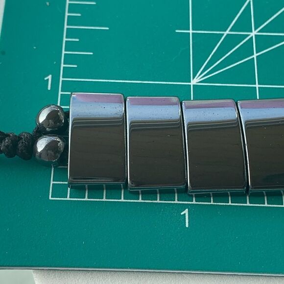 Vintage chunky hematite choker necklace - Picture 3 of 5